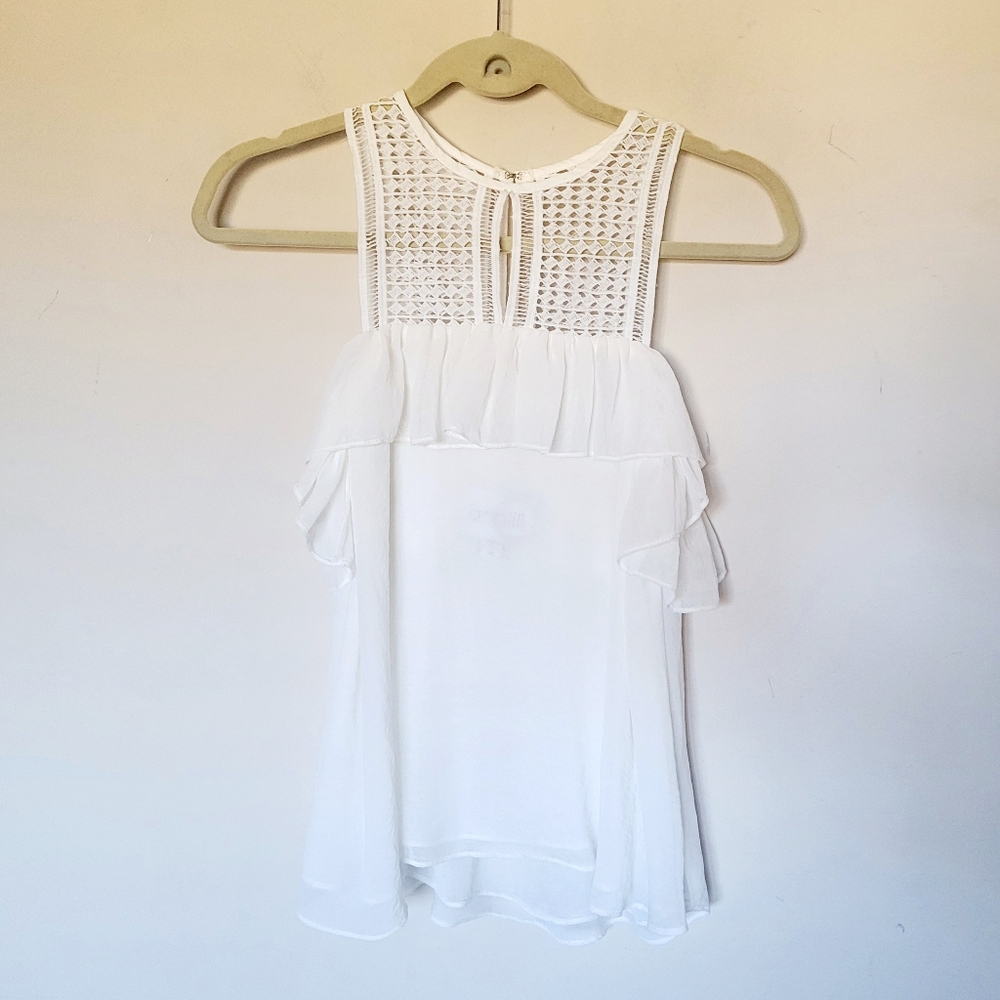 Analili Lace Ruffle Tank